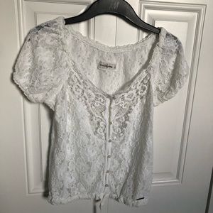 Abercrombie White Lace Top